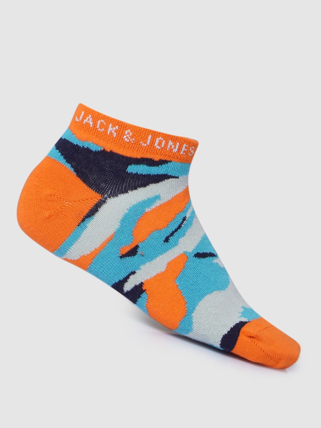 Boys Ankle Length Camo Print Socks - Pack of 3