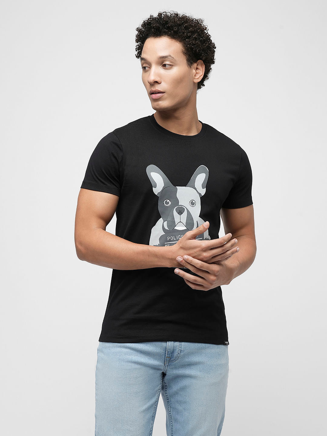 PRODUKT by JACK&JONES Black Doggo Print T-shirt