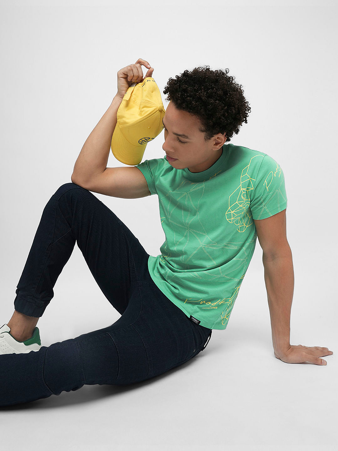 PRODUKT by JACK&JONES Aqua Green Doggo Print T-shirt - S