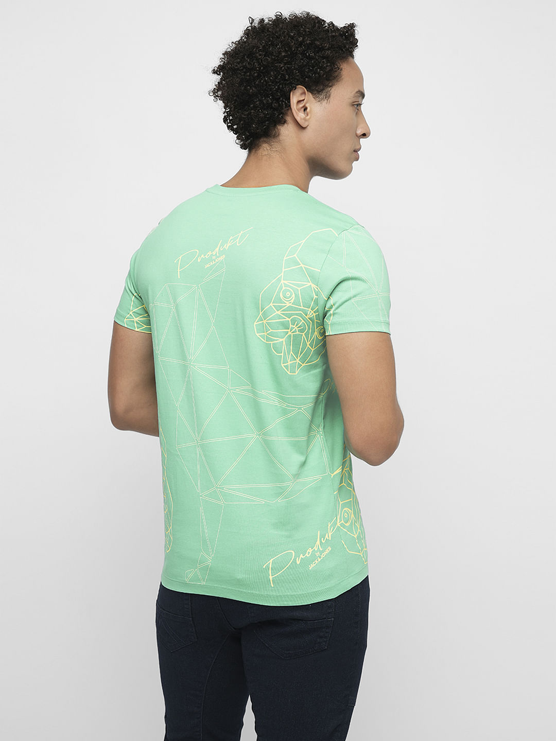 PRODUKT by JACK&JONES Aqua Green Doggo Print T-shirt