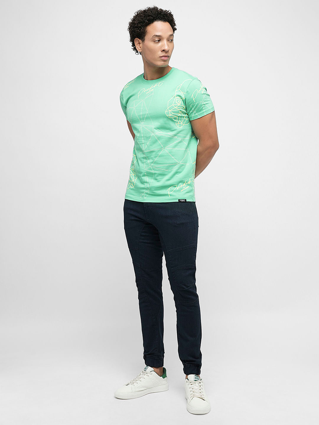 PRODUKT by JACK&JONES Aqua Green Doggo Print T-shirt