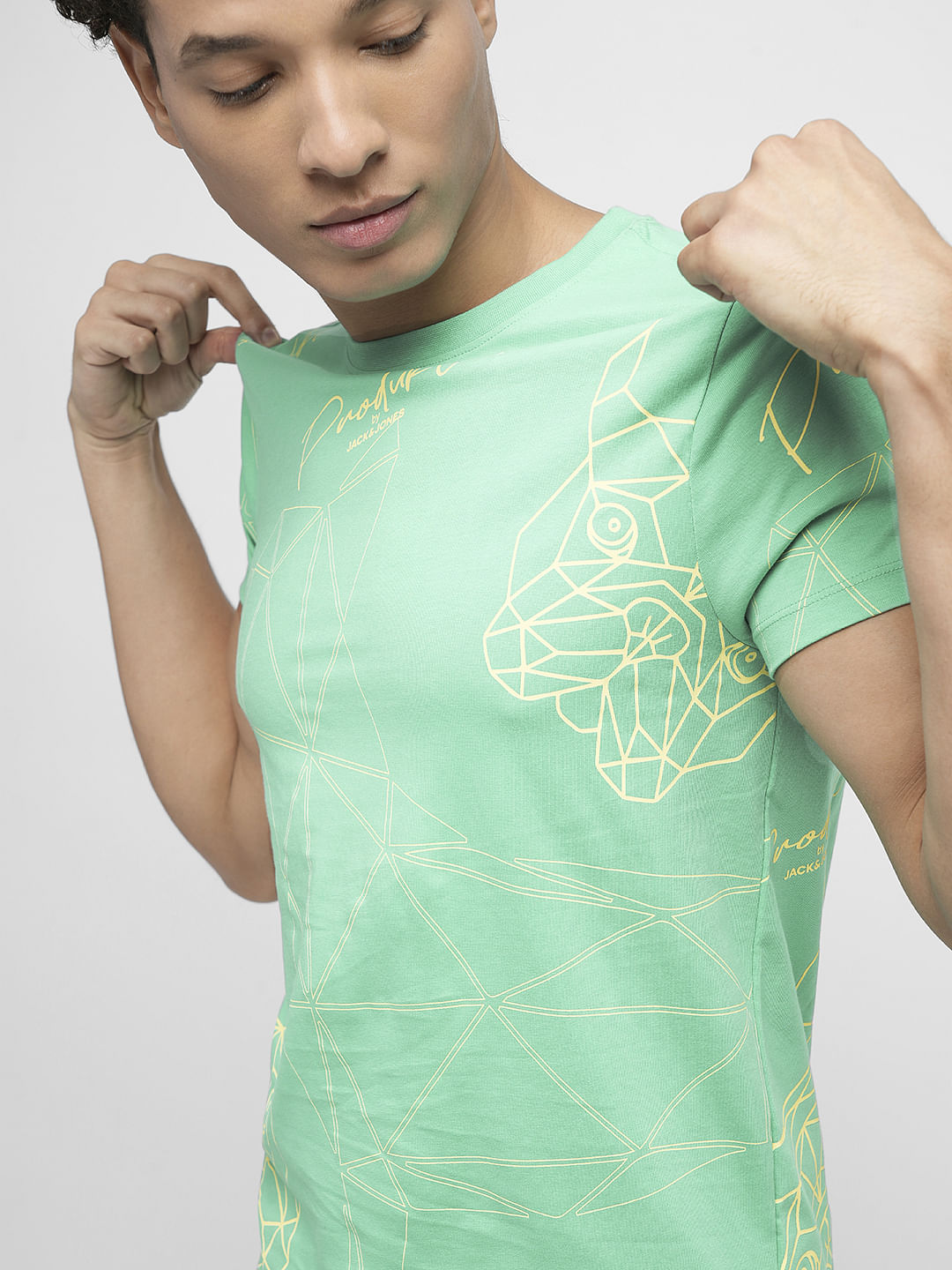 PRODUKT by JACK&JONES Aqua Green Doggo Print T-shirt