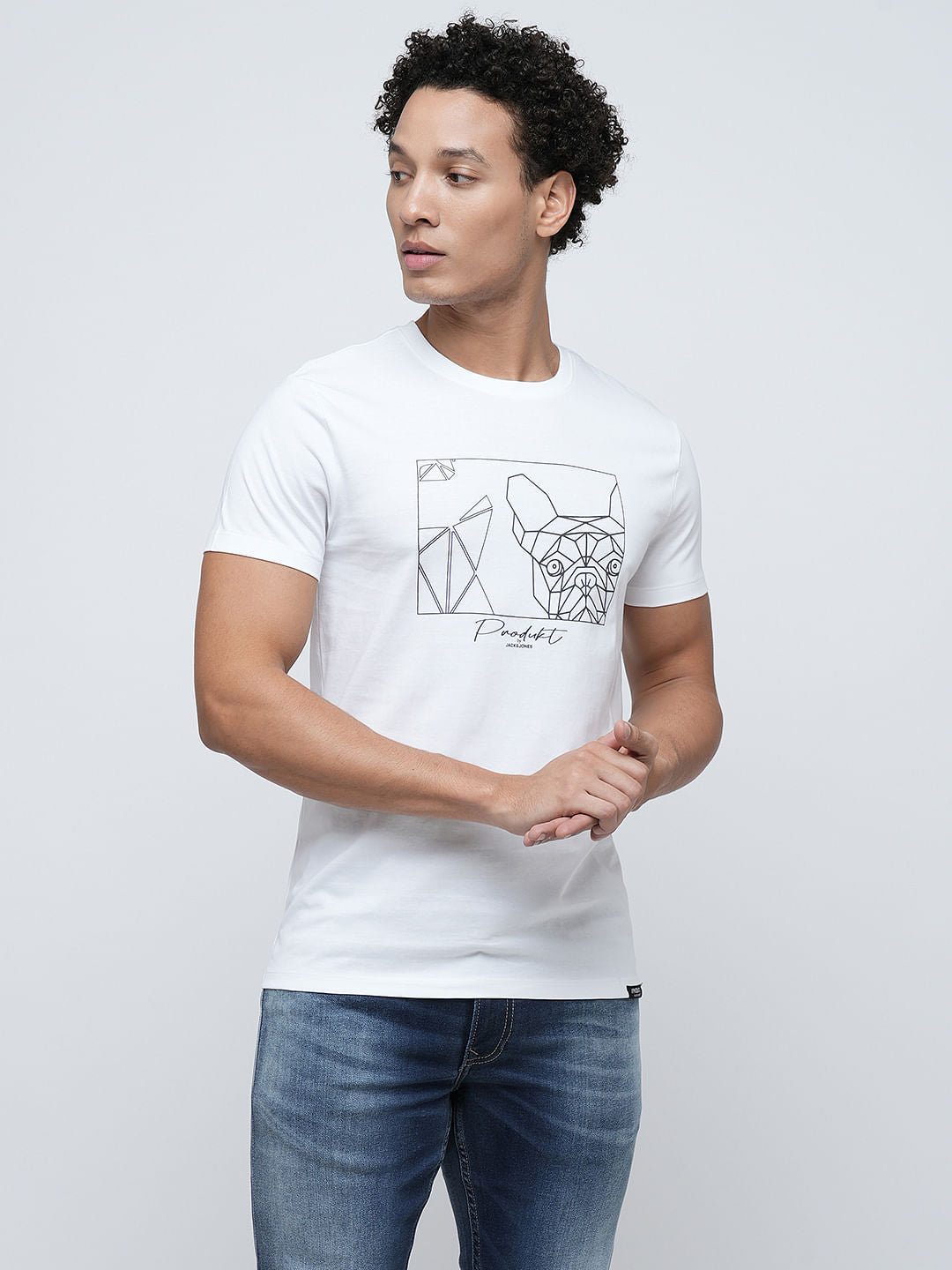 PRODUKT by JACK&JONES White Crew Neck T-shirt