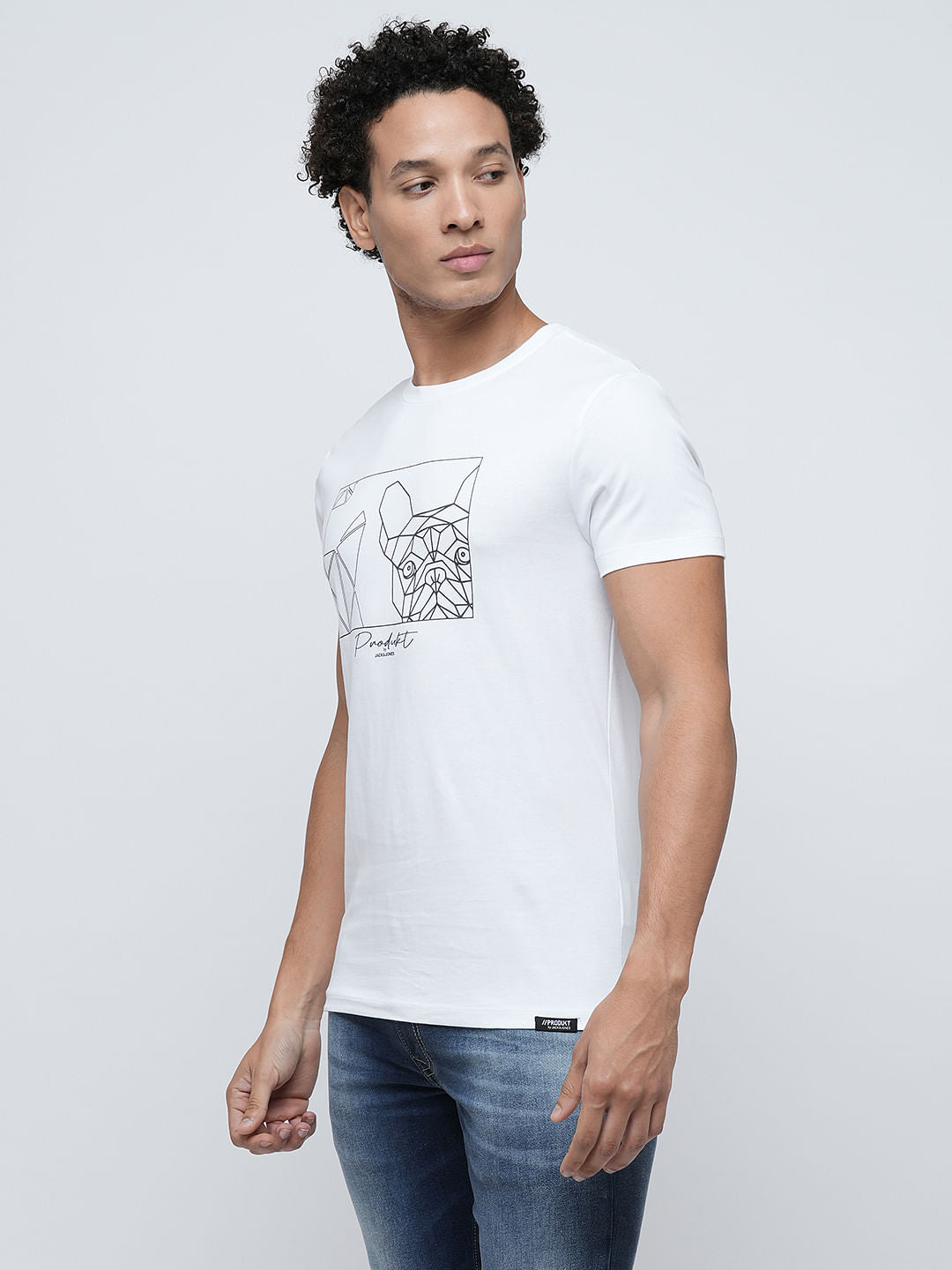 PRODUKT by JACK&JONES White Crew Neck T-shirt