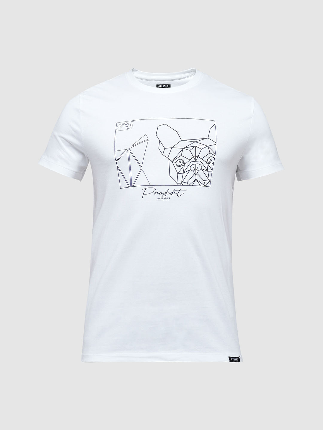 PRODUKT by JACK&JONES White Crew Neck T-shirt