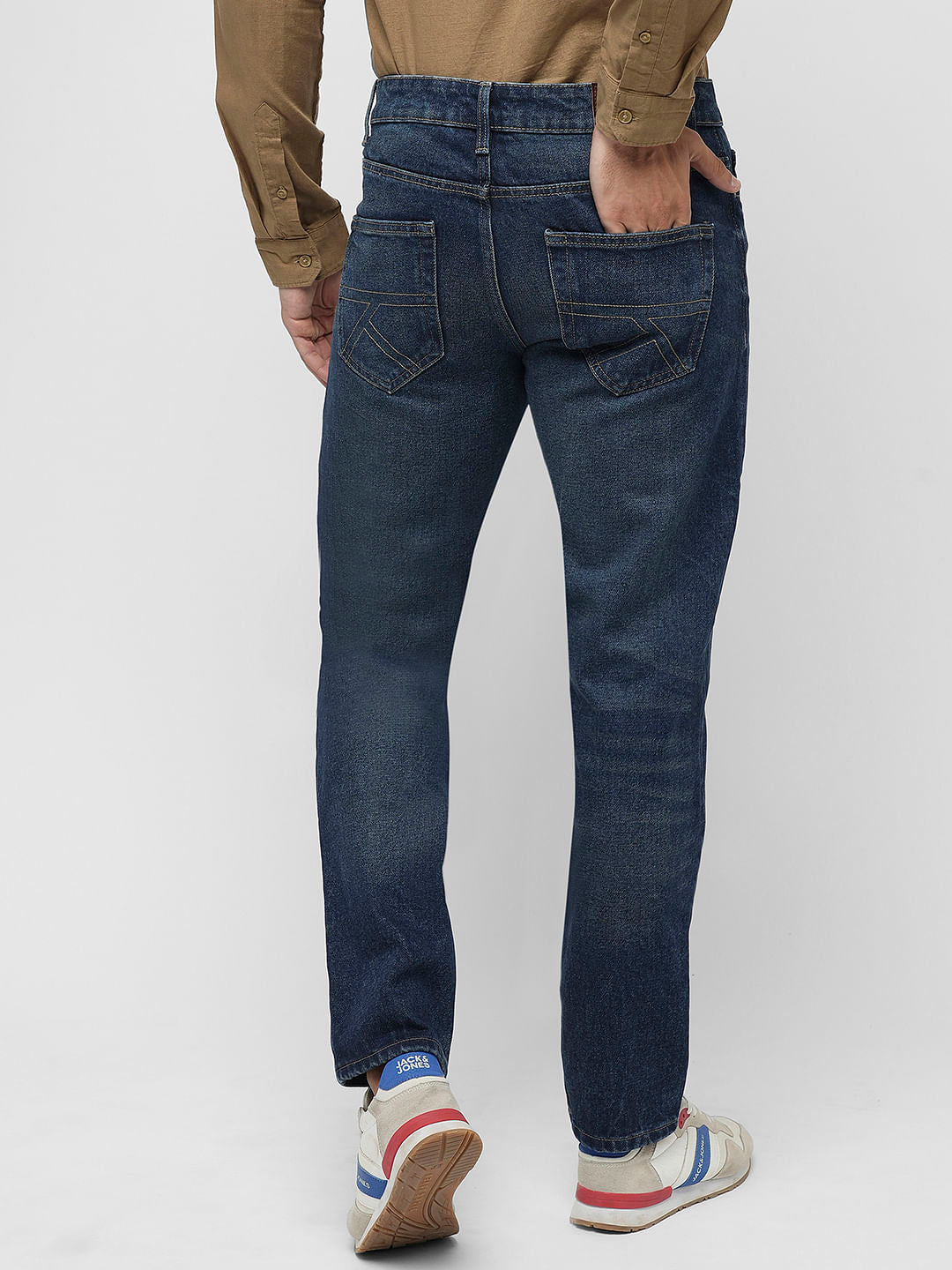 PRODUKT by JACK&JONES Dark Blue Mid Rise Slim Fit Jeans