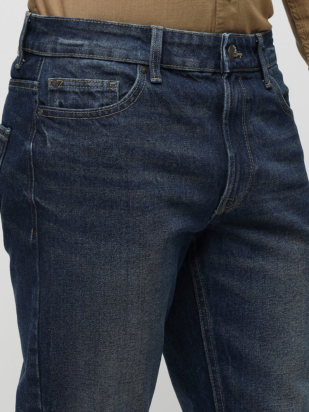 PRODUKT by JACK&JONES Dark Blue Mid Rise Slim Fit Jeans