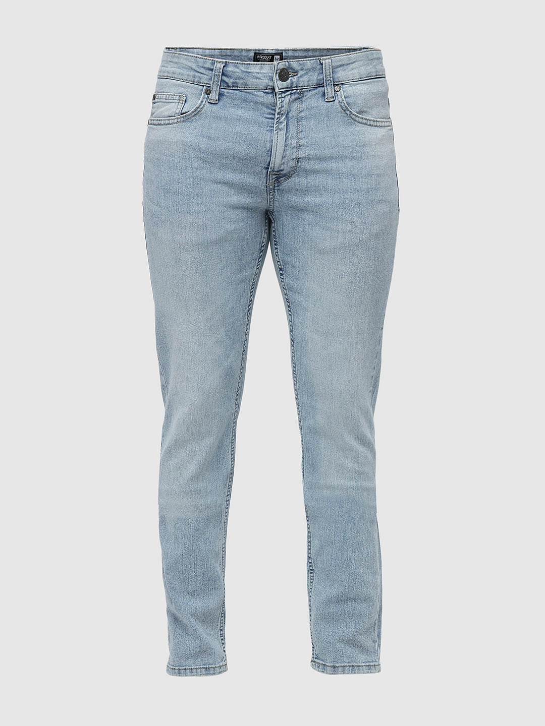 PRODUKT by JACK&JONES Light Blue Mid Rise Slim Fit Jeans