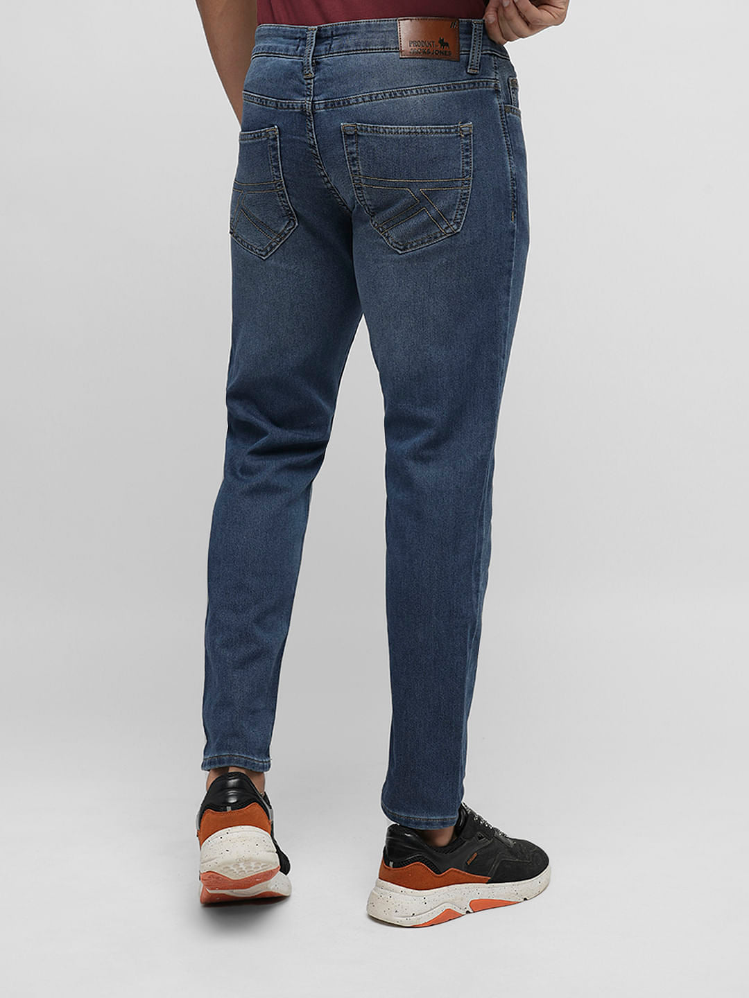 PRODUKT by JACK&JONES Dark Blue Mid Rise Slim Fit Jeans
