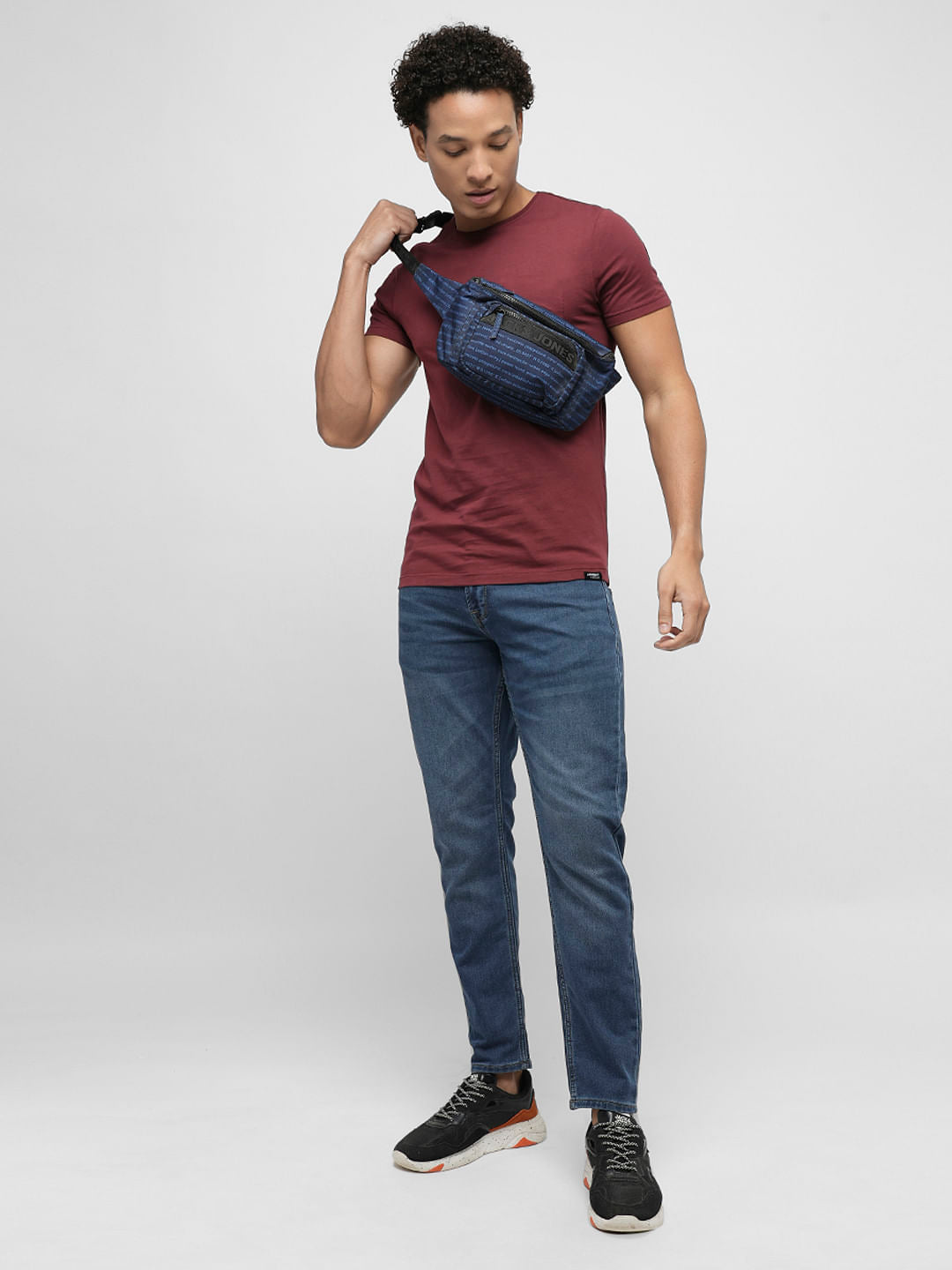 PRODUKT by JACK&JONES Dark Blue Mid Rise Slim Fit Jeans
