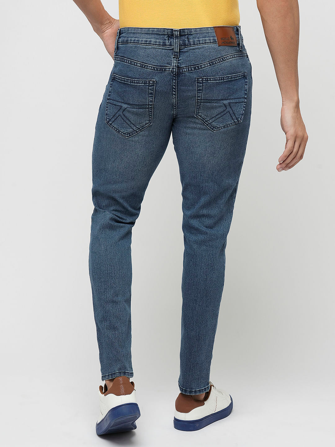 PRODUKT by JACK&JONES Blue Mid Rise Slim Fit Jeans