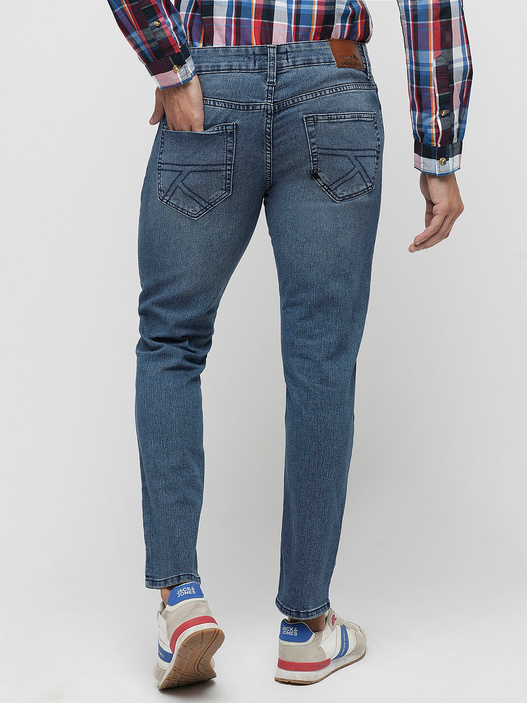 PRODUKT by JACK&JONES Blue Mid Rise Slim Fit Jeans