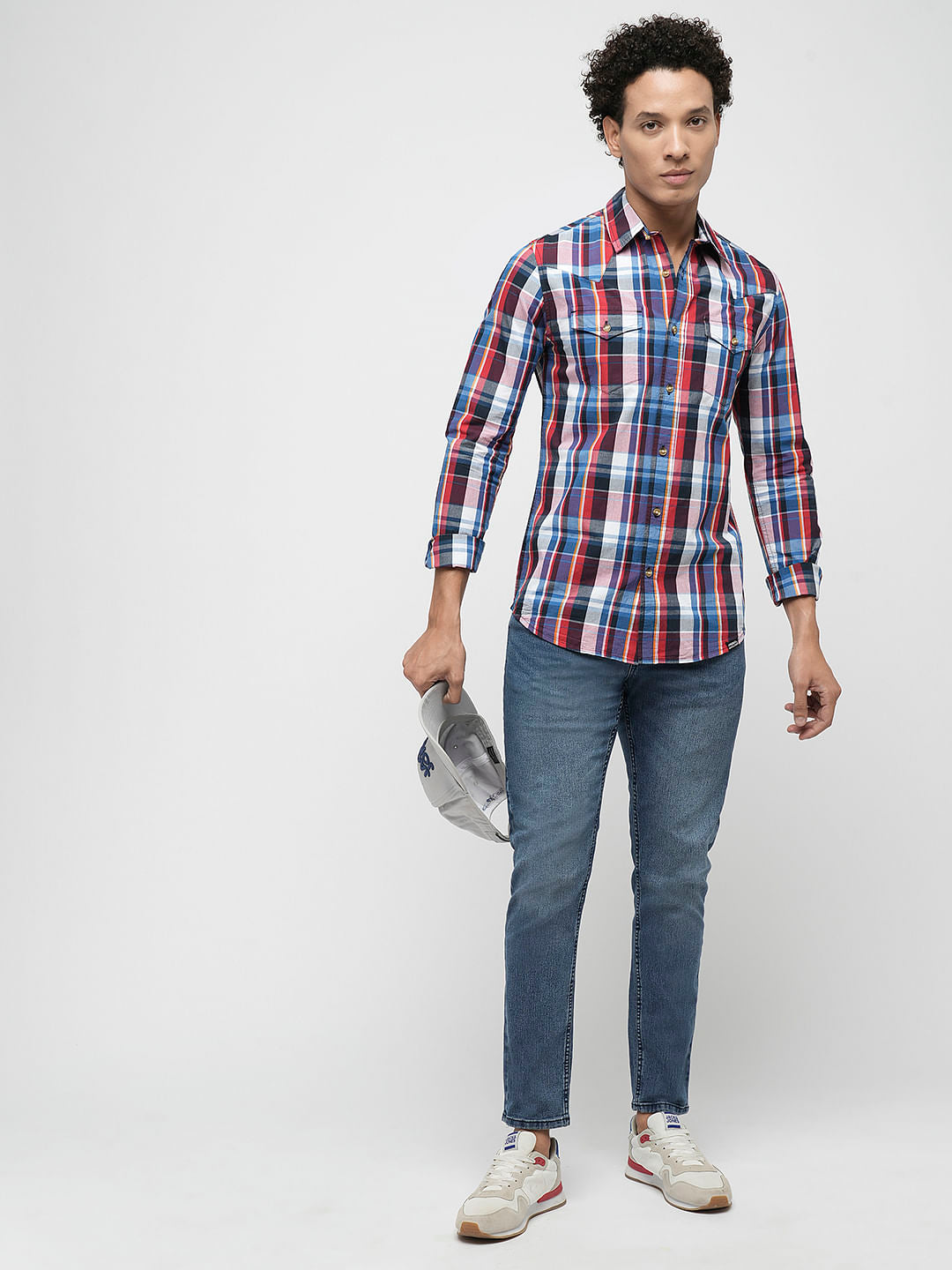 PRODUKT by JACK&JONES Blue Mid Rise Slim Fit Jeans