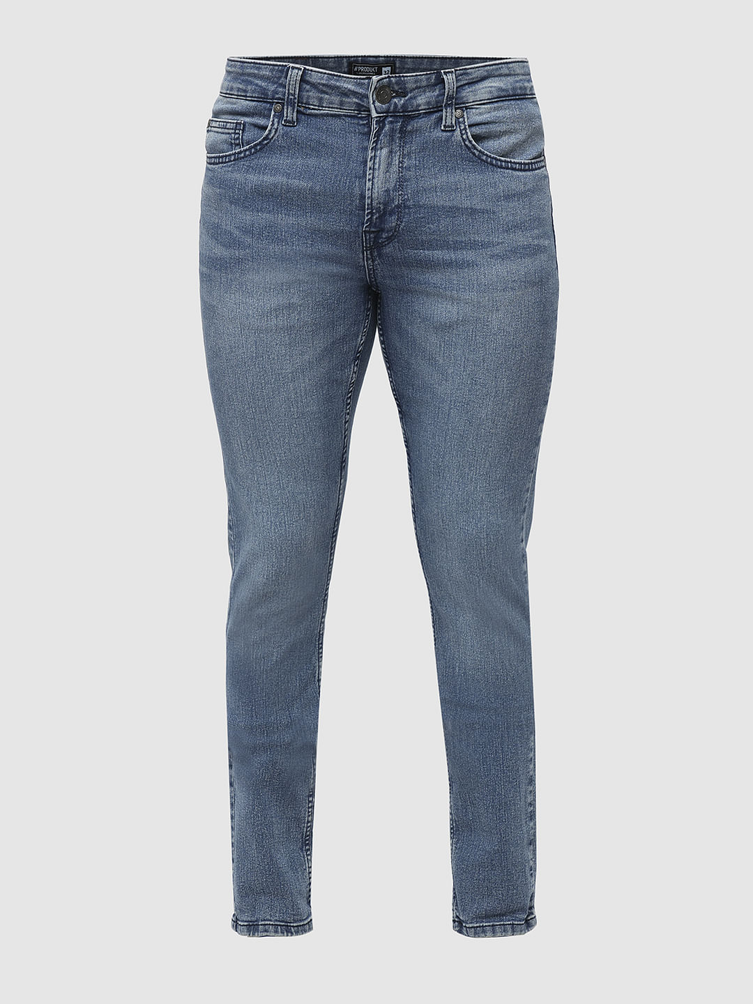 PRODUKT by JACK&JONES Blue Mid Rise Slim Fit Jeans
