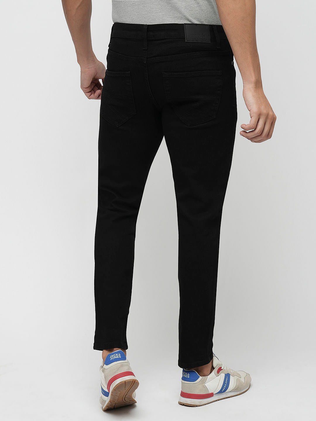 PRODUKT by JACK&JONES Black Mid Rise Slim Fit Jeans