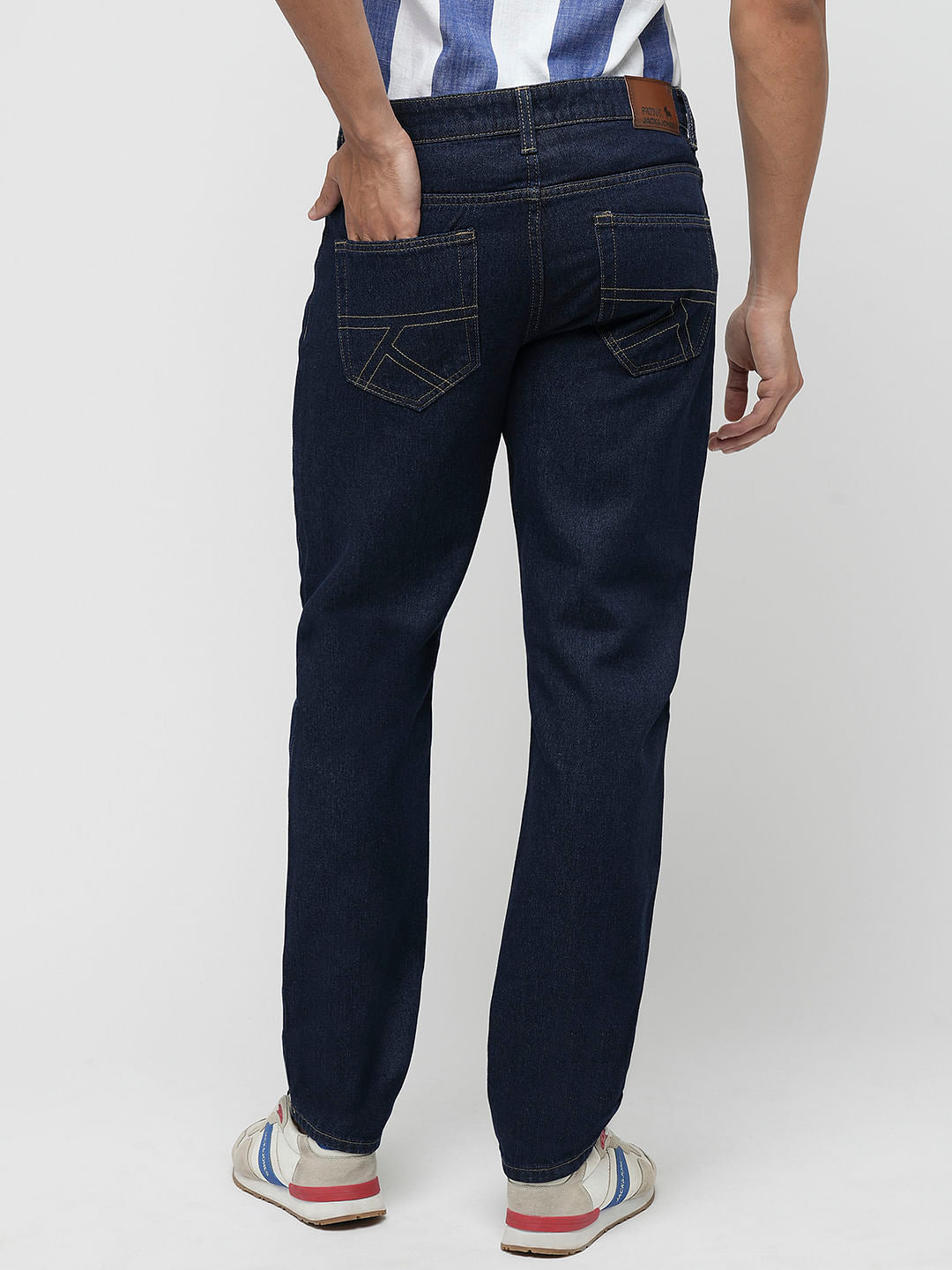 PRODUKT by JACK&JONES Dark Blue Mid Rise Slim Fit Jeans