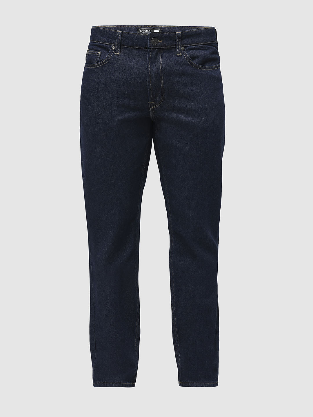 PRODUKT by JACK&JONES Dark Blue Mid Rise Slim Fit Jeans
