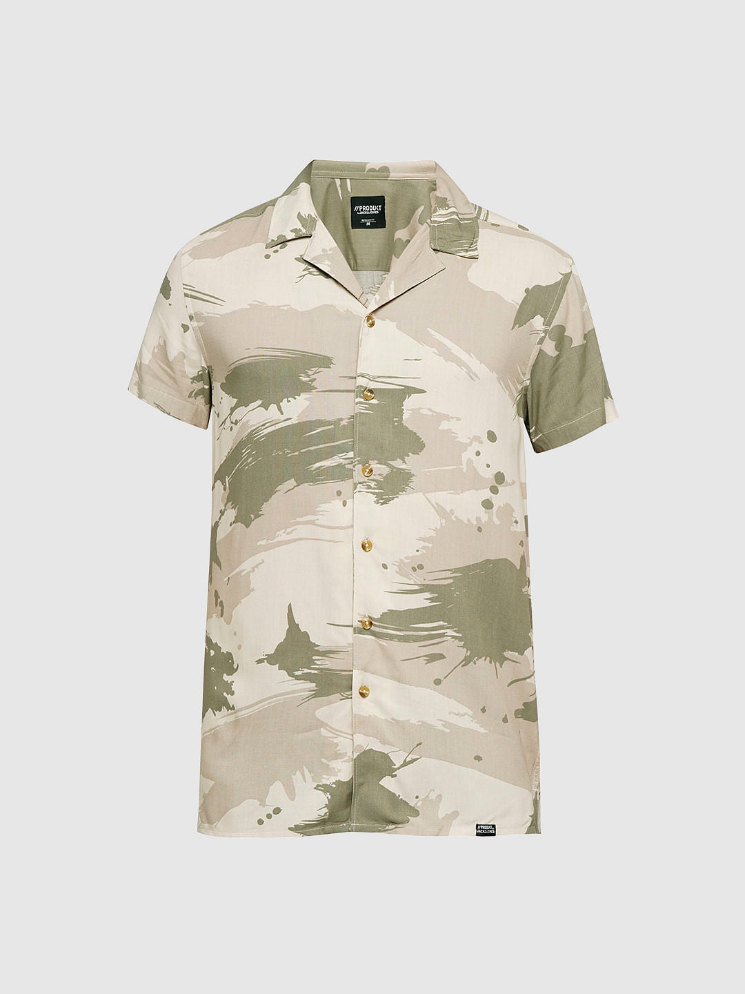 PRODUKT by JACK&JONES Green & Beige Printed Shirt