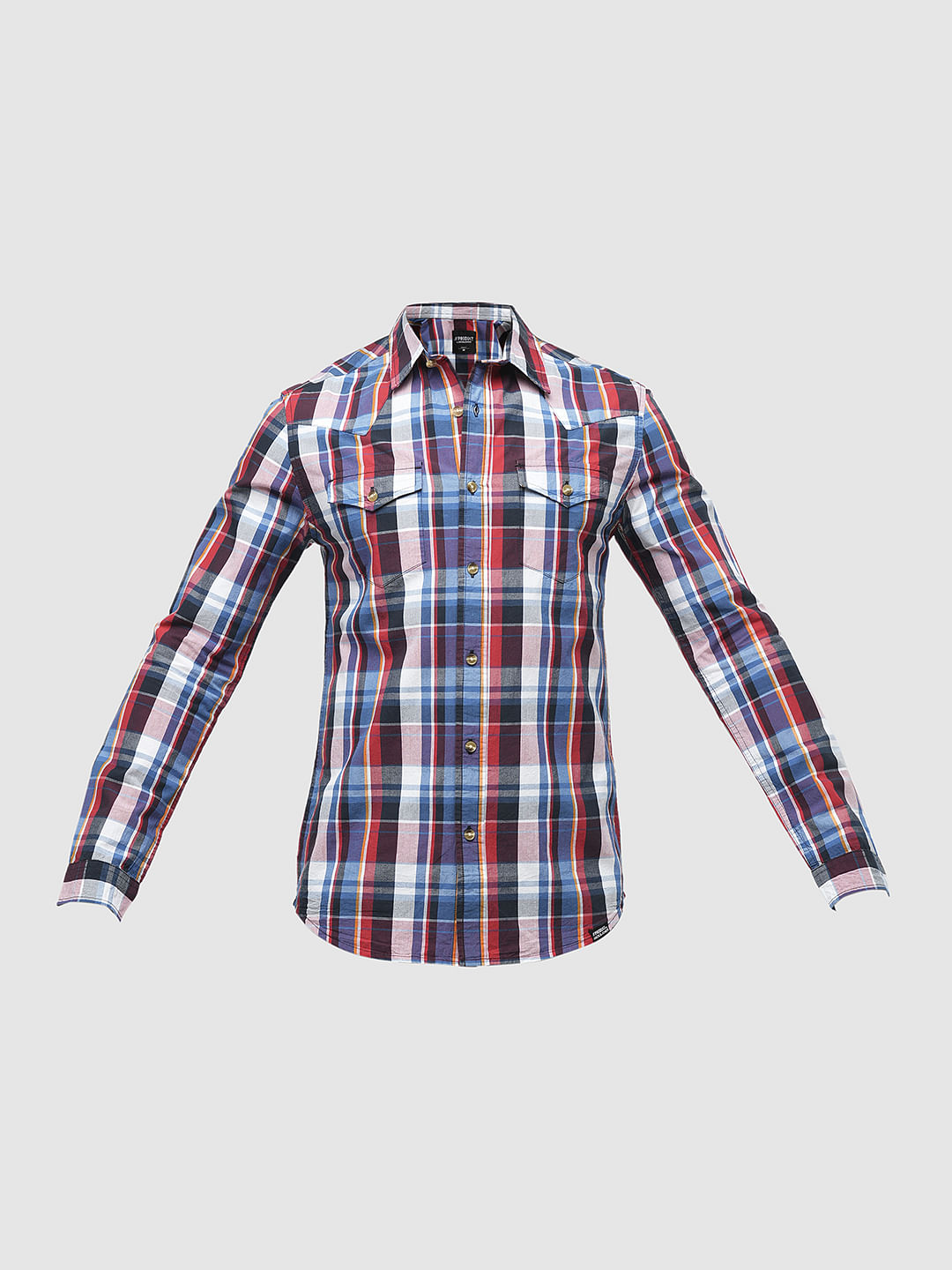 PRODUKT by JACK&JONES Red Check Full Sleeves Shirt