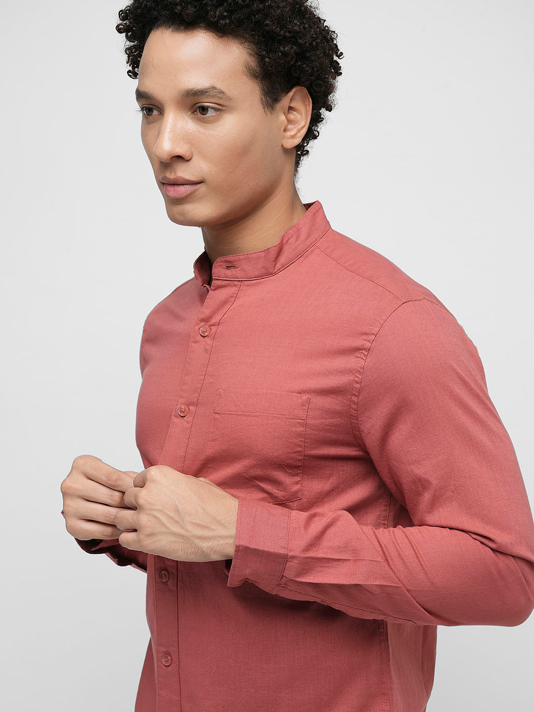 PRODUKT by JACK&JONES Red Cotton Full Sleeves Shirt