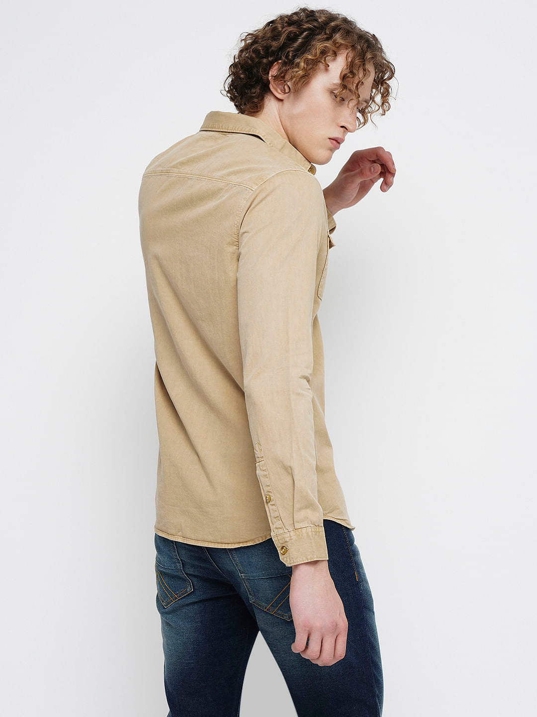 PRODUKT by JACK&JONES Brown Printed Full Sleeves Shirt
