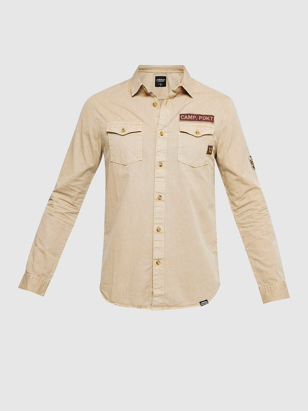 PRODUKT by JACK&JONES Brown Printed Full Sleeves Shirt