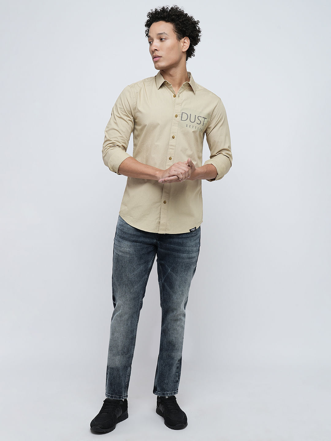 PRODUKT by JACK&JONES Light Brown Full Sleeves Shirt