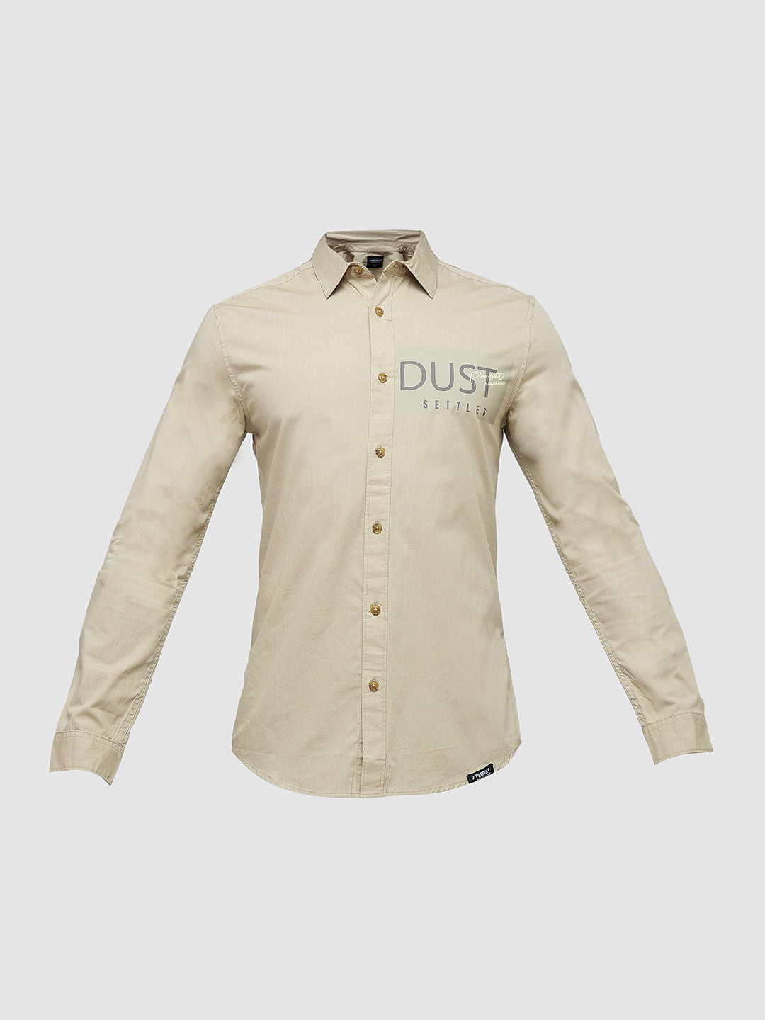 PRODUKT by JACK&JONES Light Brown Full Sleeves Shirt