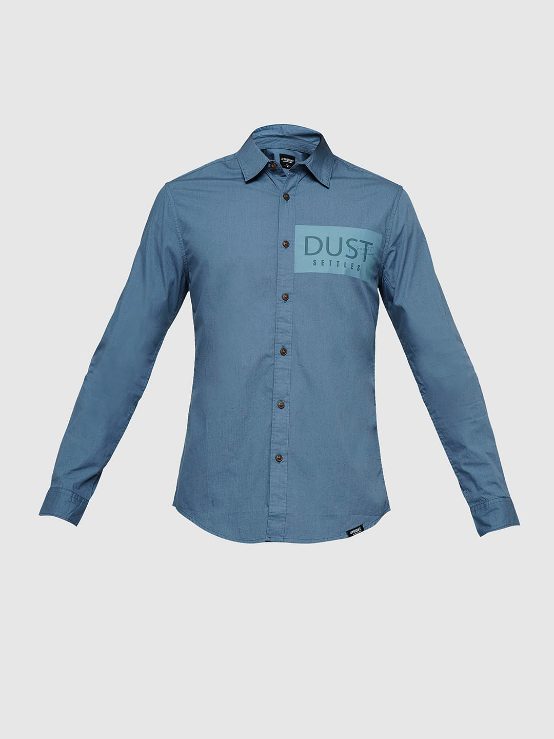 PRODUKT by JACK&JONES Blue Printed Full Sleeves Shirt