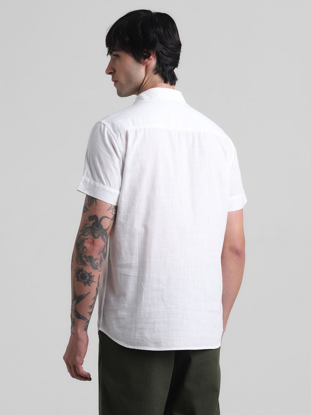 PRODUKT by JACK&JONES White Cotton Short Sleeves Shirt