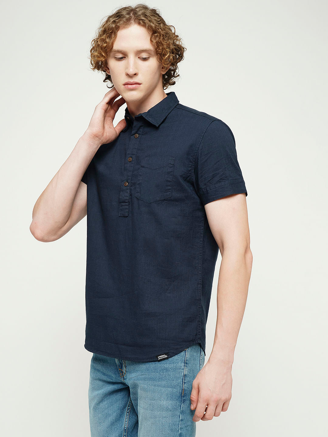 PRODUKT by JACK&JONES Dark Blue Short Sleeves Shirt