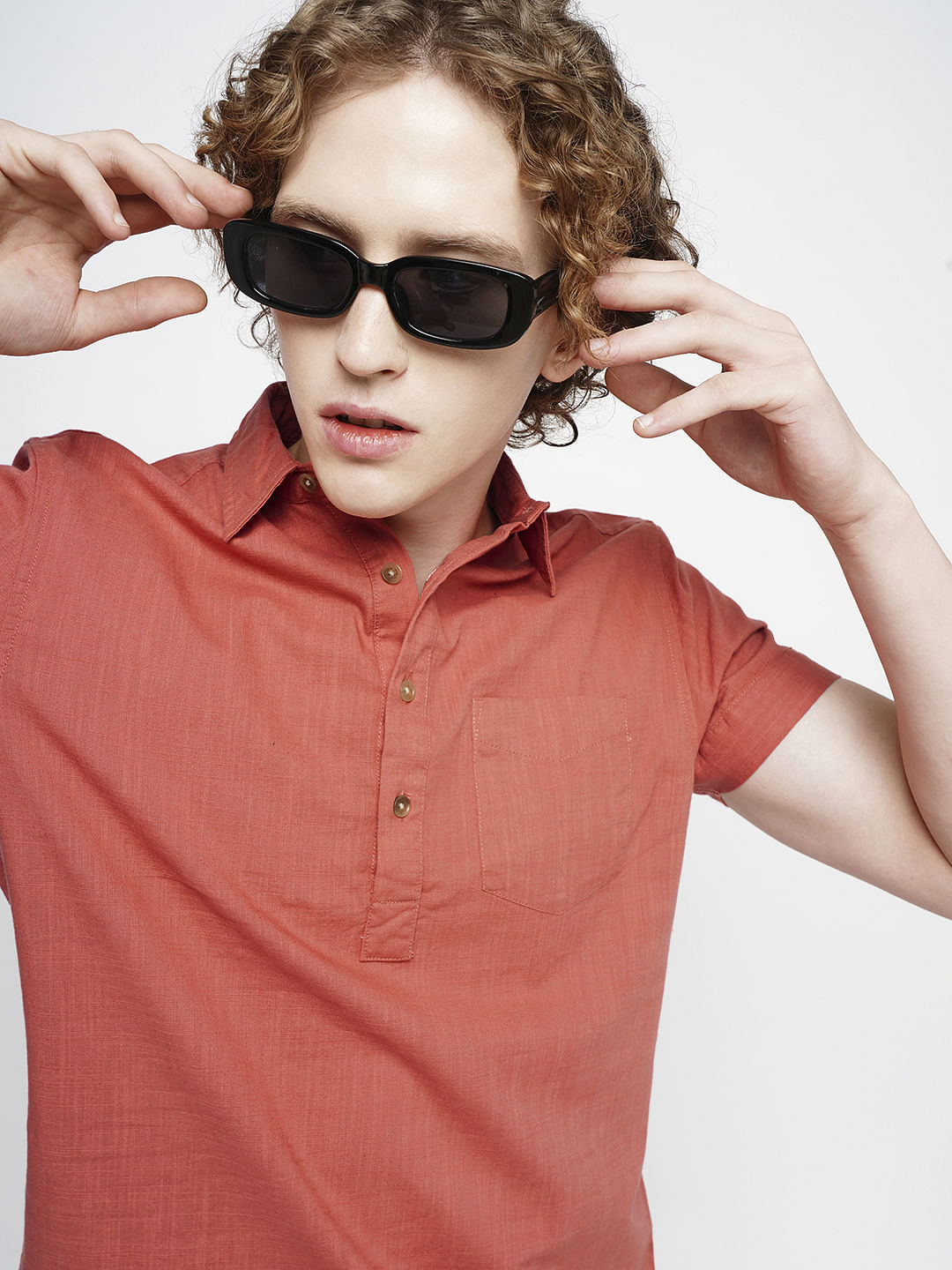 PRODUKT by JACK&JONES Red Short Sleeves Shirt - S