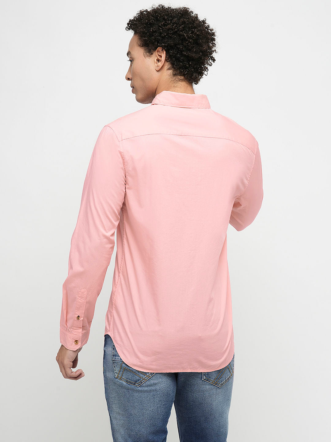 PRODUKT by JACK&JONES Pink Cotton Full Sleeves Shirt