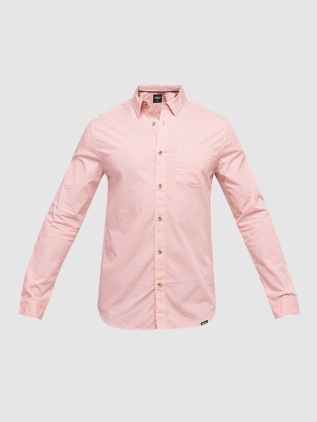 PRODUKT by JACK&JONES Pink Cotton Full Sleeves Shirt