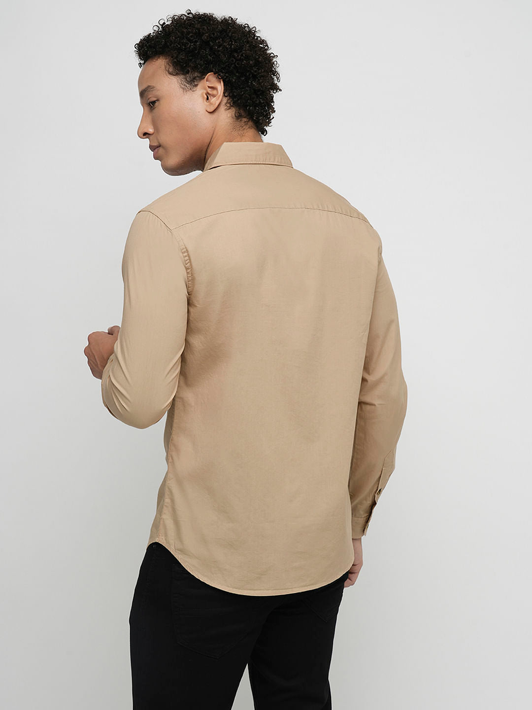 PRODUKT by JACK&JONES Brown Cotton Full Sleeves Shirt