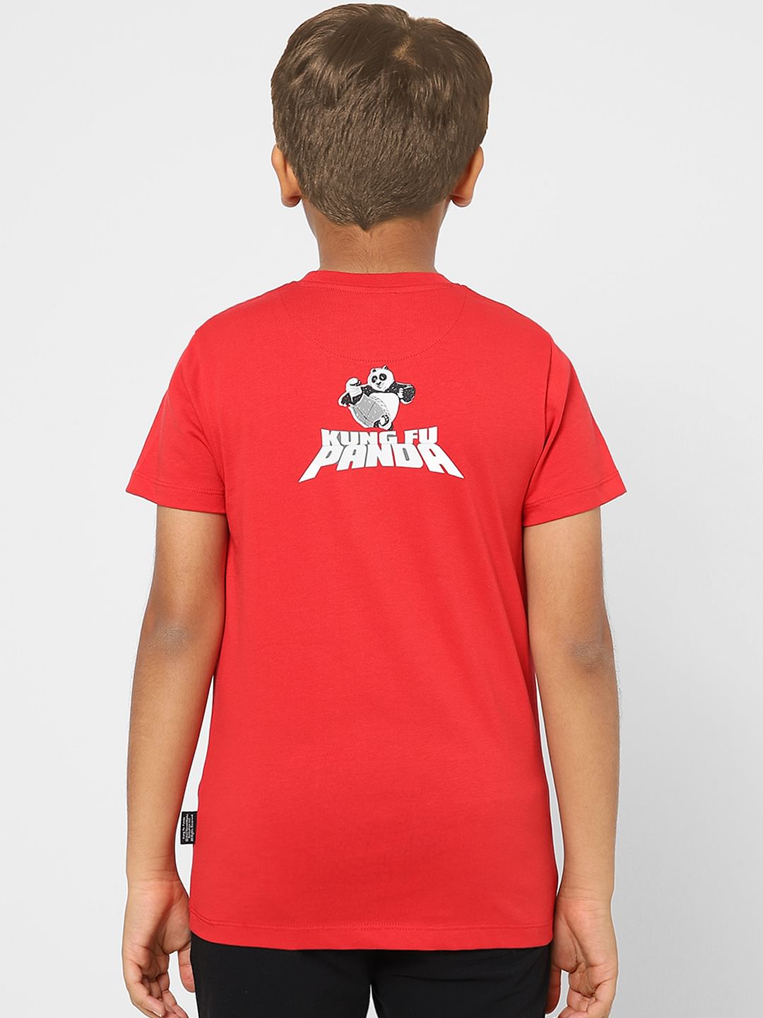 Boys X Kung Fu Panda Red Graphic Print T-shirt