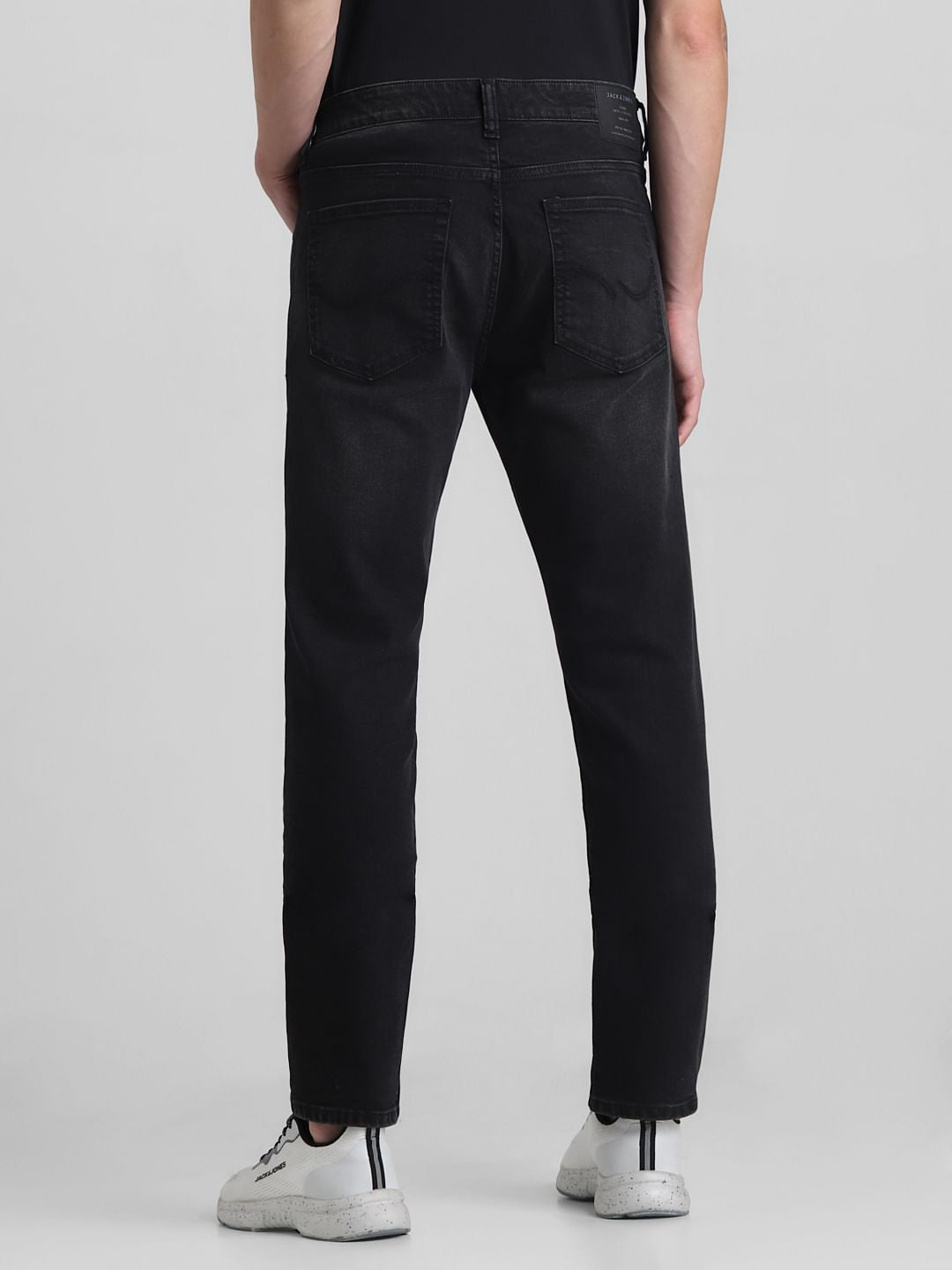 Black Low Rise Distressed Ben Skinny Jeans