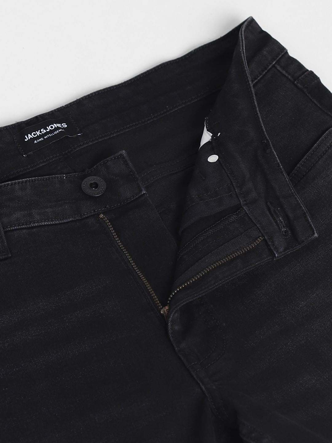 Black Low Rise Distressed Ben Skinny Jeans