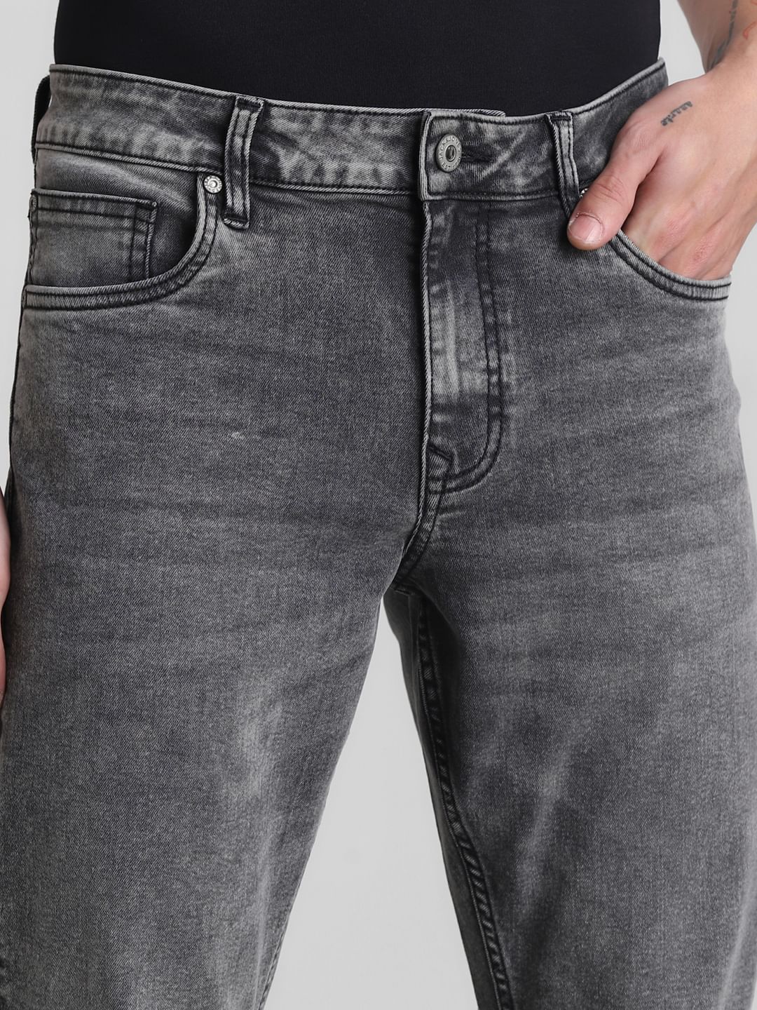 Grey Low Rise Slim Fit Jeans