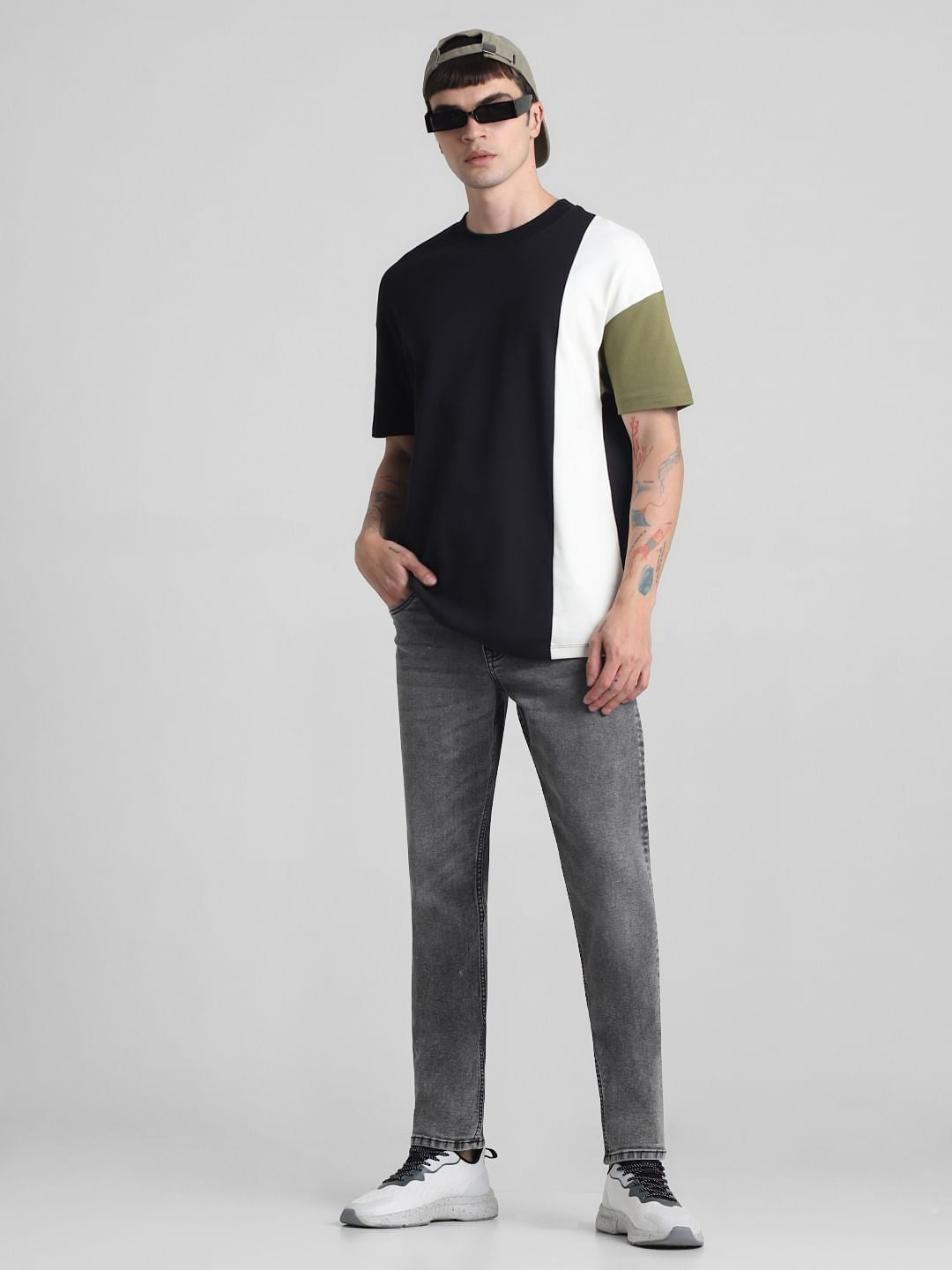 Grey Low Rise Slim Fit Jeans