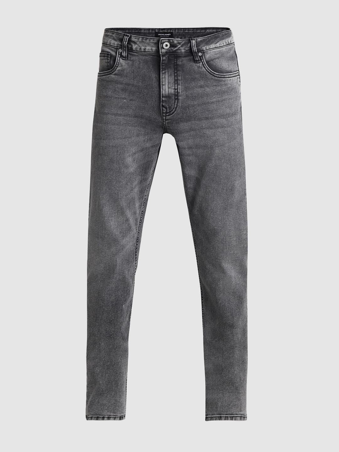 Grey Low Rise Slim Fit Jeans