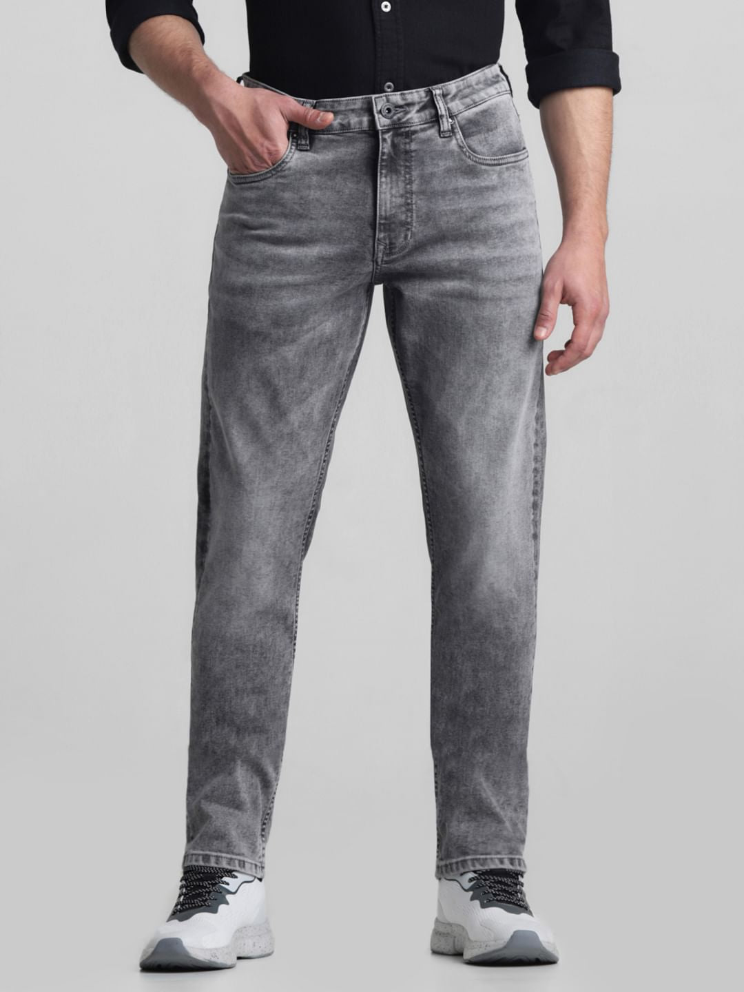 Light Grey Low Rise Glenn Slim Fit Jeans - 28/30