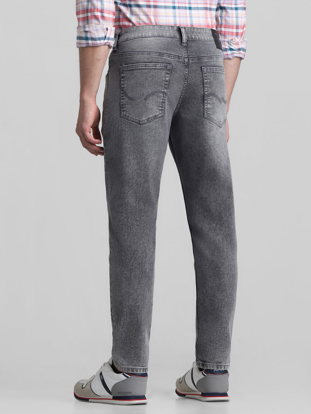 Light Grey Mid Rise Brak Slim Fit Jeans