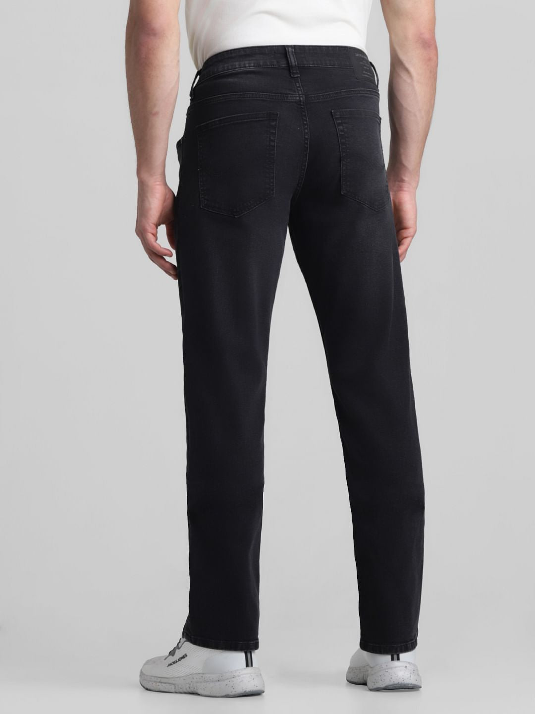 Dark Grey Mid Rise Clark Regular Fit Jeans
