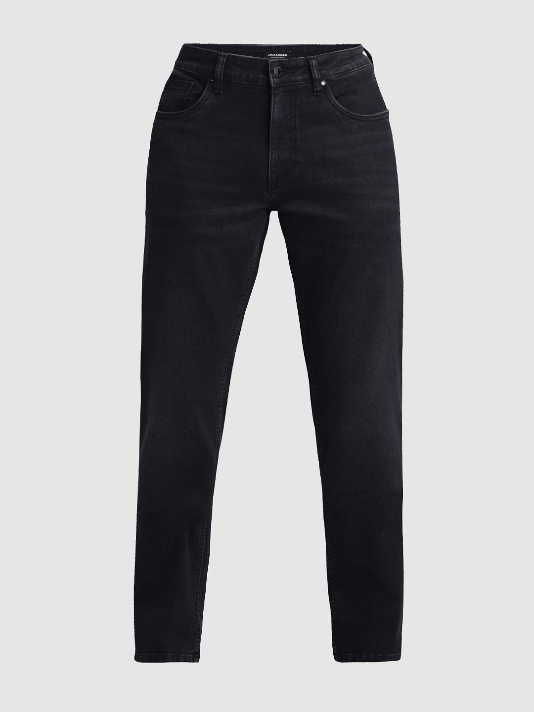 Dark Grey Mid Rise Clark Regular Fit Jeans