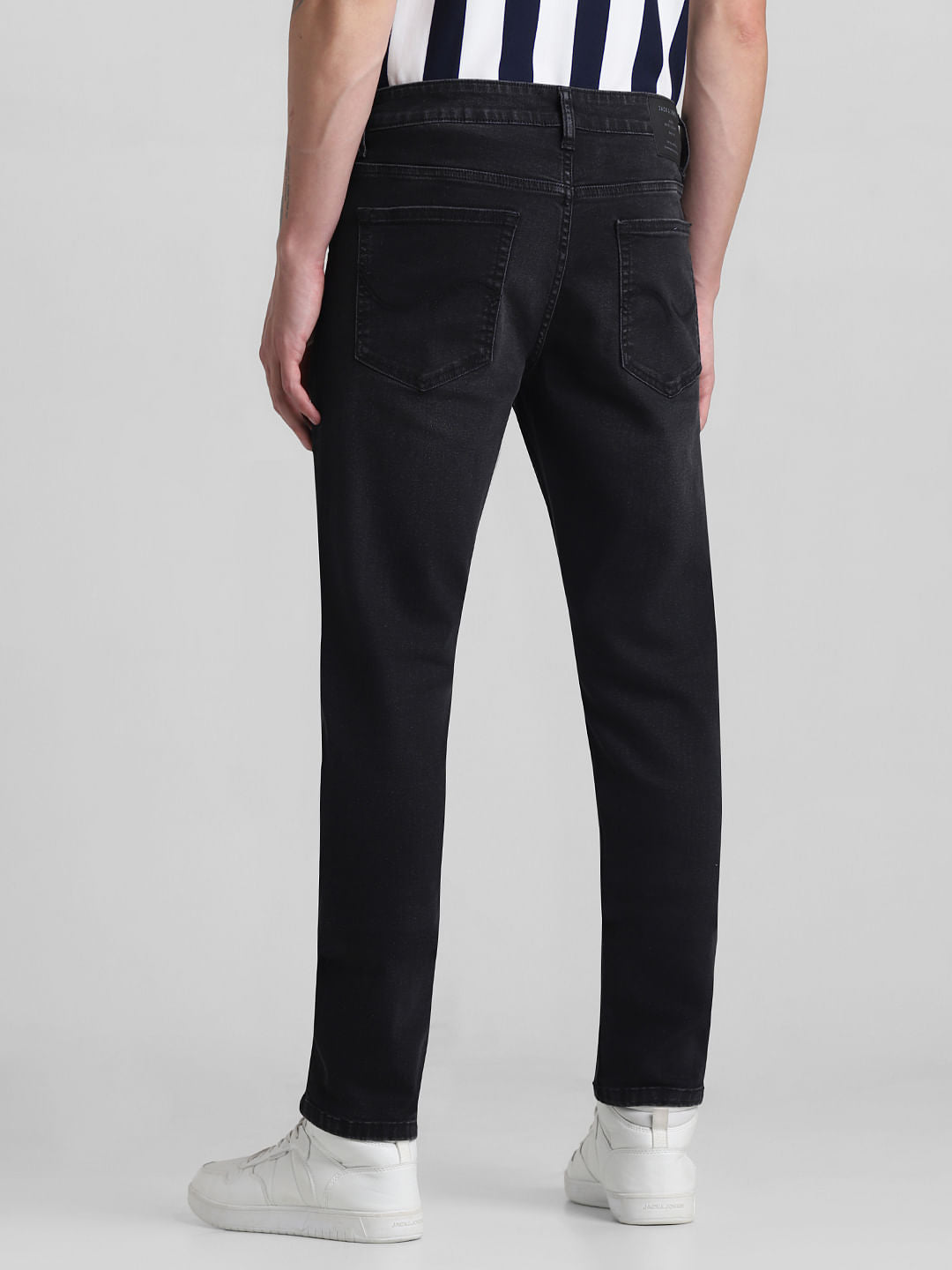 Dark Grey Low Rise Slim Fit Jeans