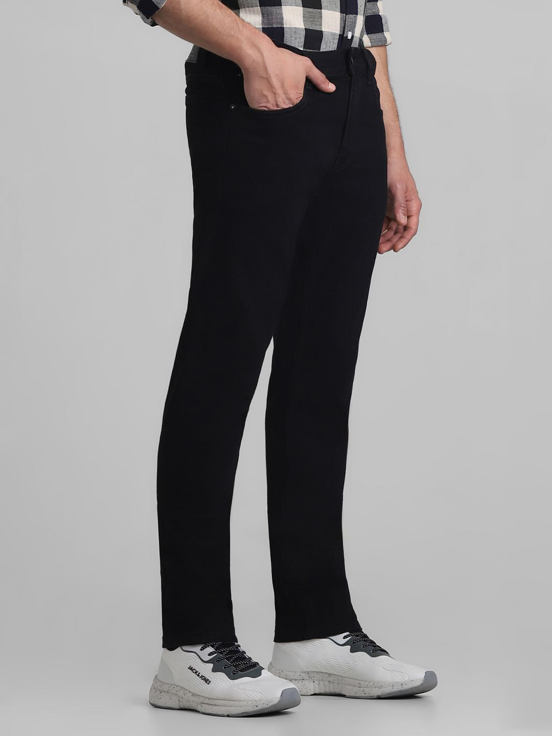 Black Low Rise Glenn Slim Fit Jeans