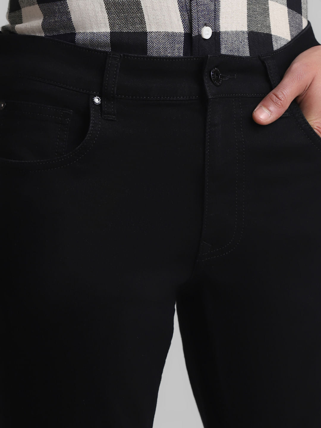 Black Low Rise Glenn Slim Fit Jeans