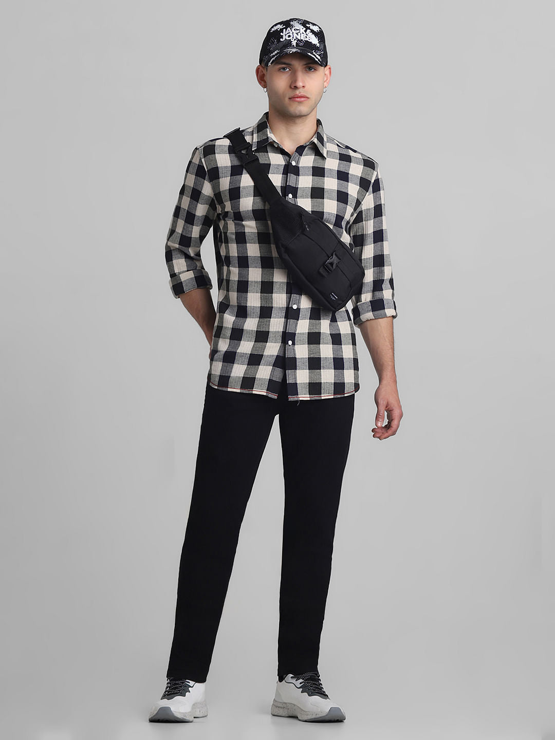 Black Low Rise Glenn Slim Fit Jeans