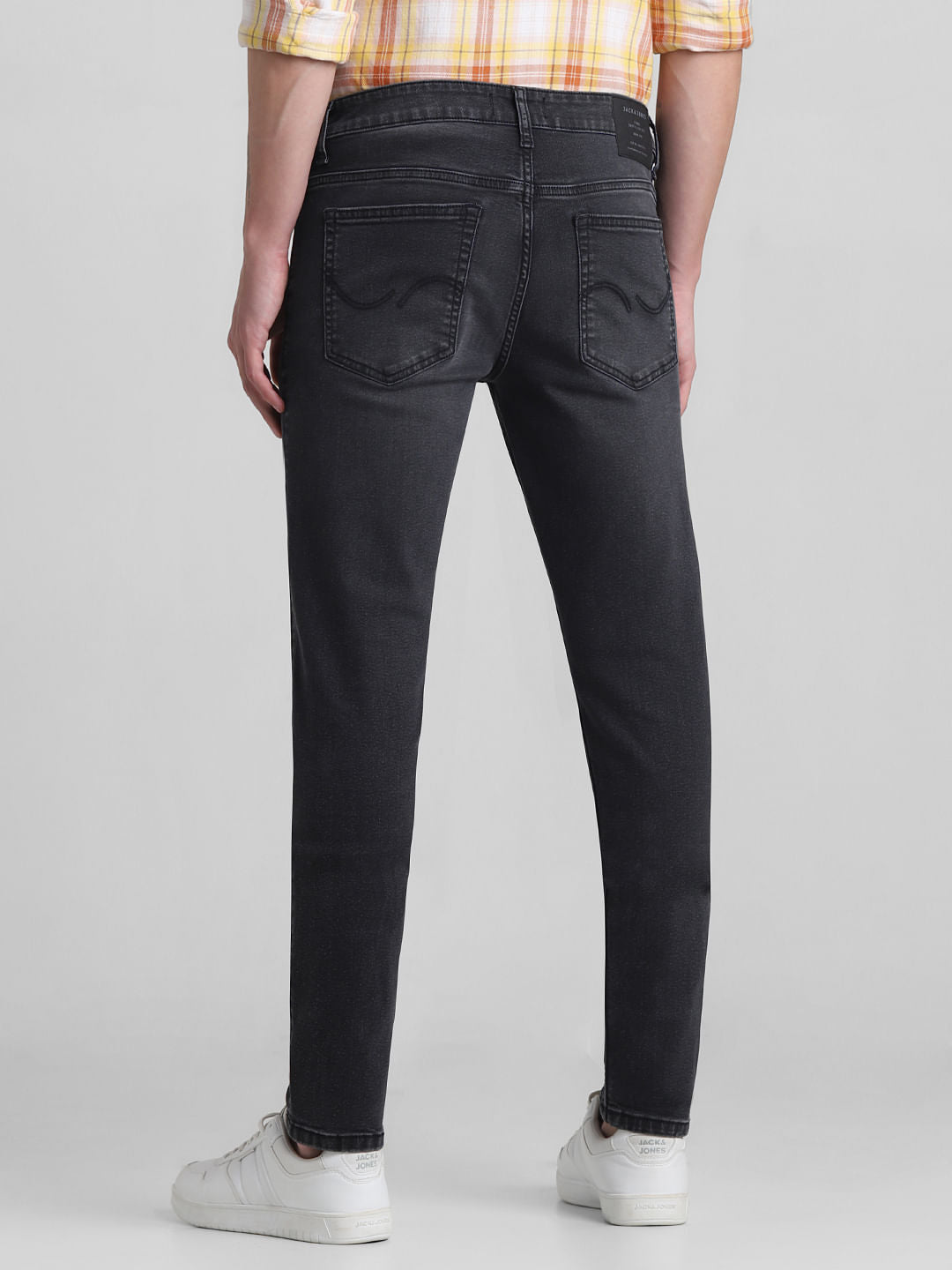 Dark Grey Low Rise Slim Fit Jeans